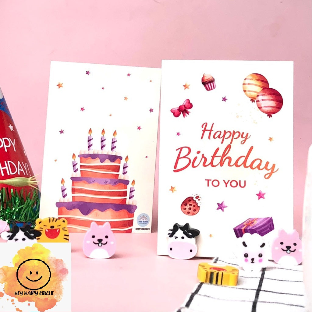 Double-side Happy Birthday card